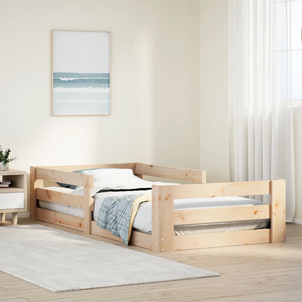 Bed Frame without Mattress 80x160 cm Solid Wood Pine